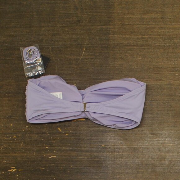 NWT Kate Spade New York Womens Bandeau Bikini Swim Top Frosted Violet Purple M - Picture 3 of 7